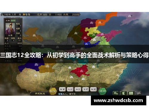 三国志12全攻略：从初学到高手的全面战术解析与策略心得